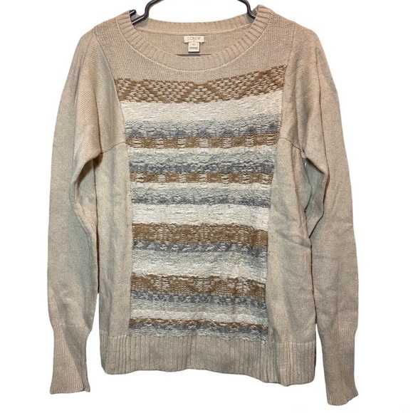 J.CREW Beige Printed All Day Wear Sweater size XS - Picture 6 of 8